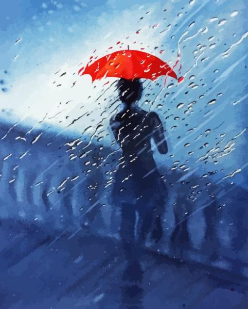 Girl With Umbrella Diamond Painting