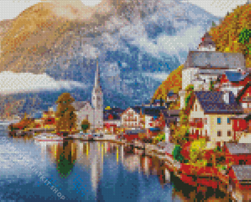 Hallstatt Lake Austria Diamond Painting