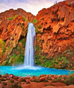 Havasu Falls In Arizona Diamond Painting