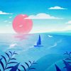 Illustration Tropical Sea Diamond Painting