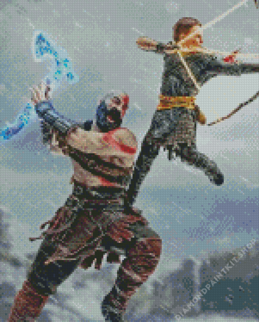 Kratos And Atreus Diamond Painting