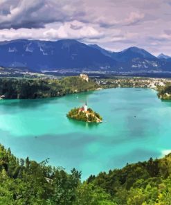 Lake Bled In Slovenia Diamond Painting