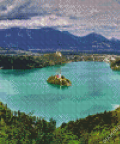 Lake Bled In Slovenia Diamond Painting