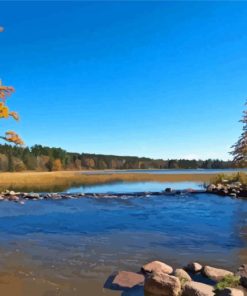 Lake Itasca In Minnesota Diamond Painting