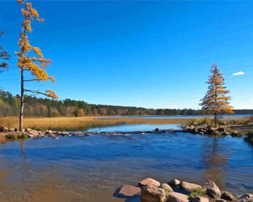 Lake Itasca In Minnesota Diamond Painting