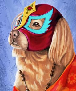 Lucha Libre Dog Diamond Painting