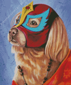 Lucha Libre Dog Diamond Painting