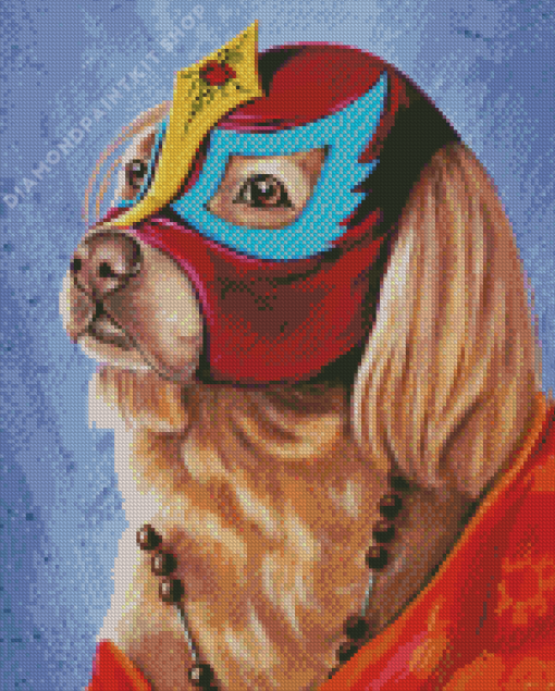 Lucha Libre Dog Diamond Painting