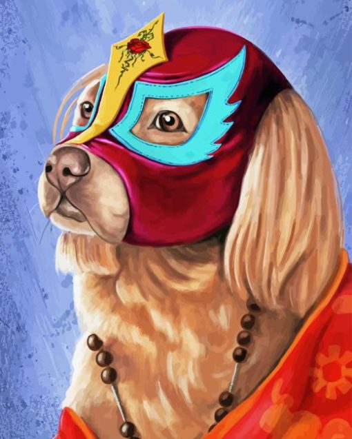 Lucha Libre Dog Diamond Painting