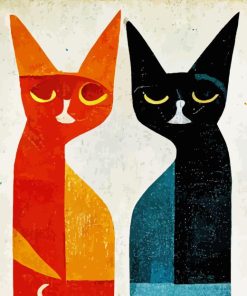 Mid Century Cats Diamond Painting