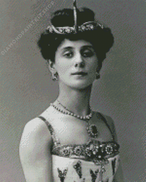 Monochrome Anna Pavlova Diamond Painting