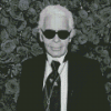 Monochrome Karl Lagerfeld Diamond Painting