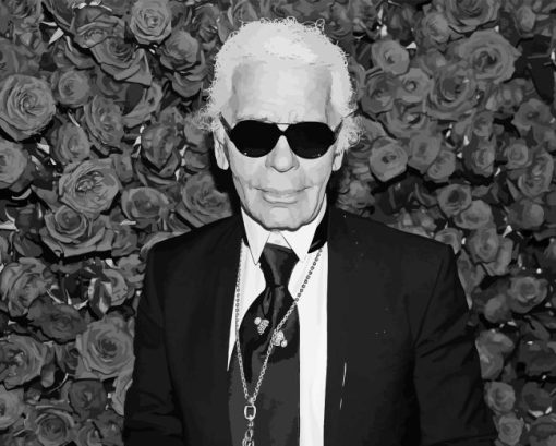 Monochrome Karl Lagerfeld Diamond Painting