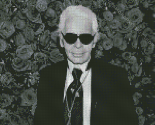 Monochrome Karl Lagerfeld Diamond Painting