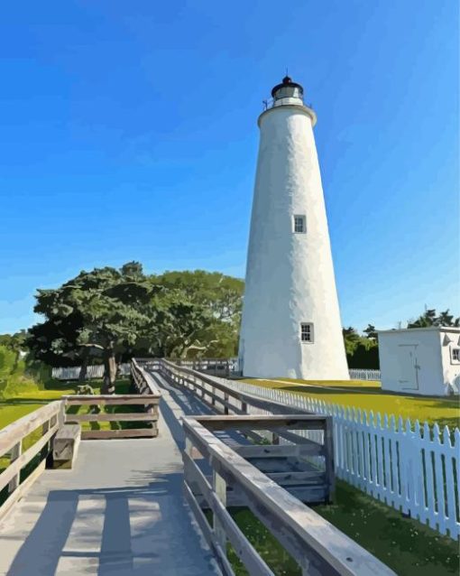 Ocracoke Lighthouse NC Diamond Painting