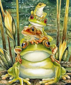 Pile Up Frogs Diamond Painting