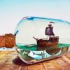 Pirate Ship In Bottle Diamond Painting