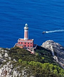 Punta Carena Lighthouse Italy Diamond Painting