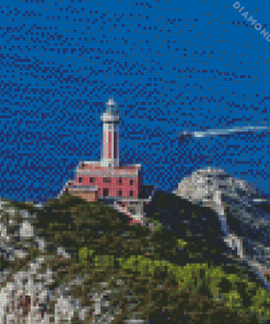 Punta Carena Lighthouse Italy Diamond Painting