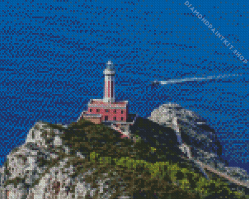 Punta Carena Lighthouse Italy Diamond Painting