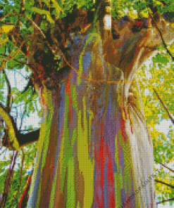 Rainbow Eucalyptus Tree Diamond Painting