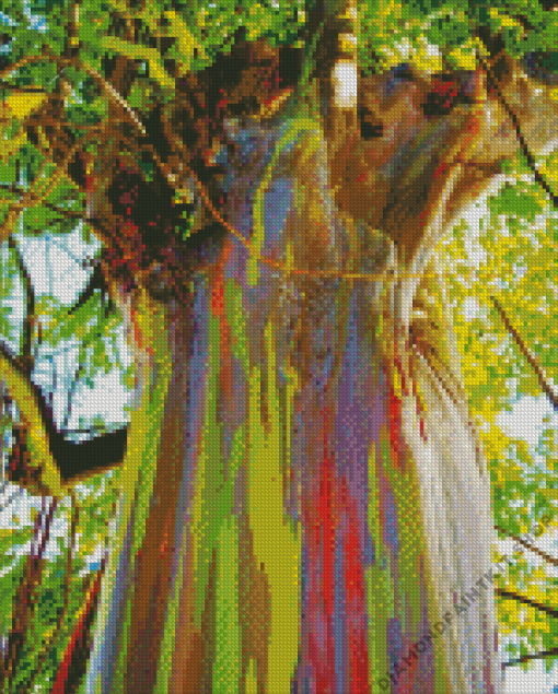 Rainbow Eucalyptus Tree Diamond Painting