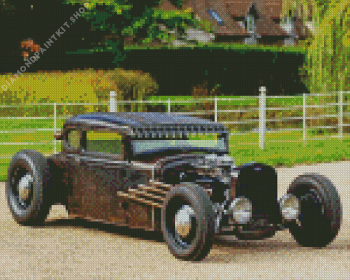 Rat Rod Car Diamond Painting