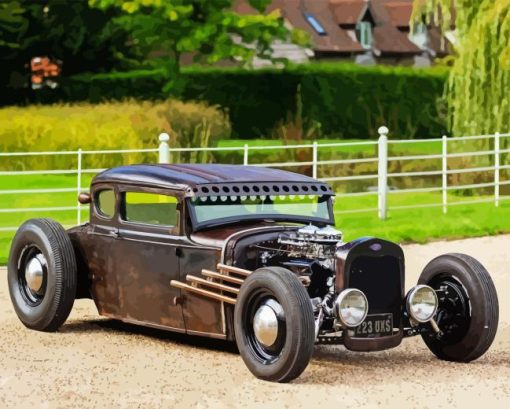 Rat Rod Car Diamond Painting