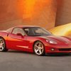 Red 2005 Corvette Diamond Painting