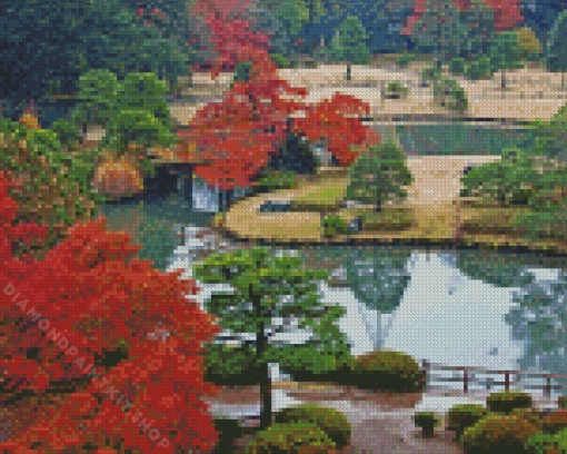 Rikugien Garden In Tokyo Diamond Painting