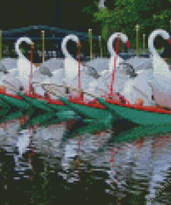 Swan Boats Diamond Painting