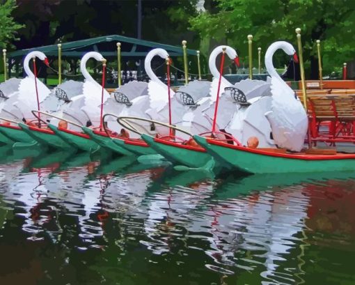 Swan Boats Diamond Painting