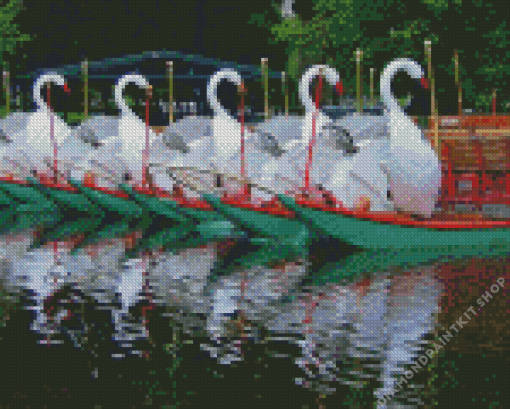 Swan Boats Diamond Painting