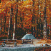 Tent Camping In The Fall Diamond Painting