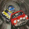 Three Mini Rally Car Diamond Painting