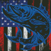 US Fish And Flag Diamond Painting