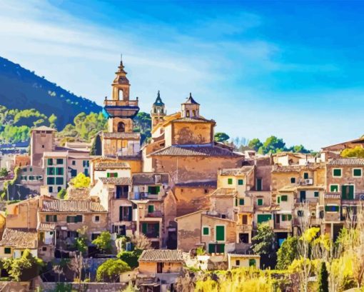 Valldemossa Buildings Diamond Painting