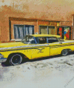 Vintage Yellow Edsel Diamond Painting