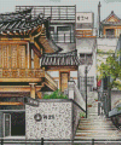 Vintage Korean Street Diamond Painting