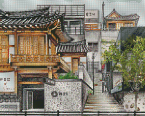 Vintage Korean Street Diamond Painting