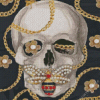 White Gucci Skull Diamond Painting