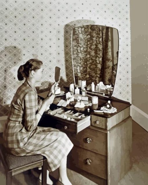 Woman At Dressing Table Diamond Painting