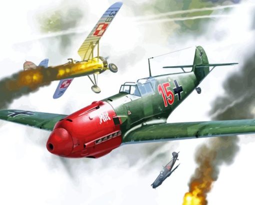 World War II Messerschmitt Bf 109 Diamond Painting