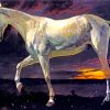 Bierstadt White Horse Diamond Painting