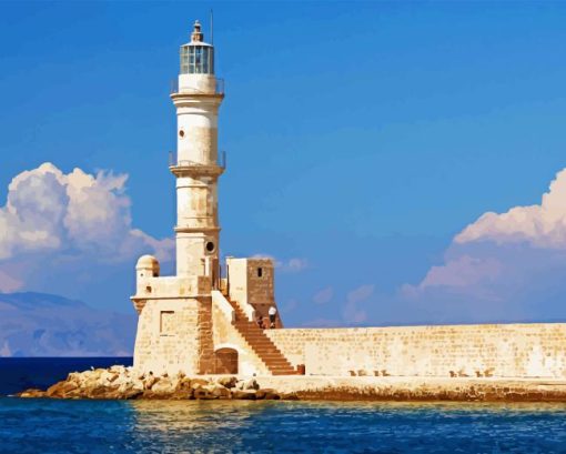 Chania Lighthouse Diamond Painting