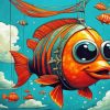 Cute Funny Fish Diamond Painting