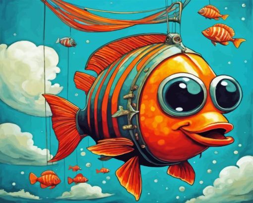 Cute Funny Fish Diamond Painting