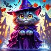 Cute Halloween Cat Diamond Painting