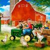 Cute Farmers By Donald Zolan Diamond Painting