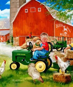 Cute Farmers By Donald Zolan Diamond Painting